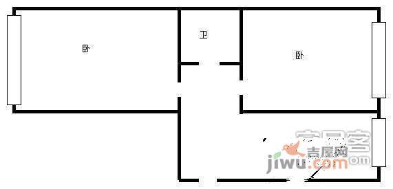 佳春里3室1厅1卫116㎡户型图