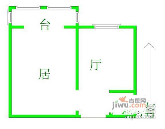 安达里1室1厅1卫40㎡户型图