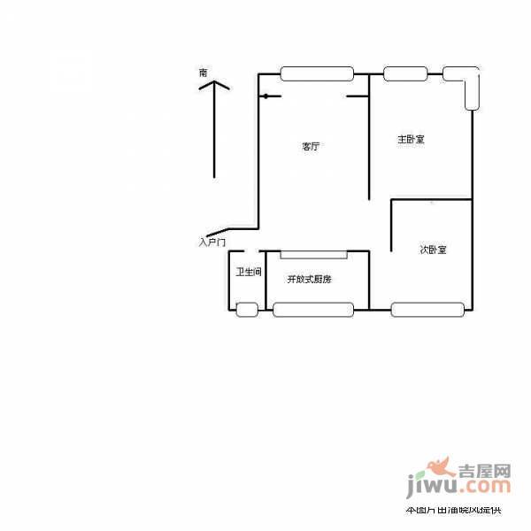 锦绣花园2室1厅1卫102㎡户型图