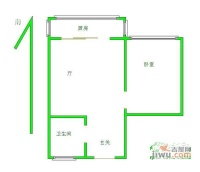 宏达园1室1厅1卫66㎡户型图