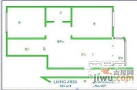 奥林花园2室2厅2卫111㎡户型图
