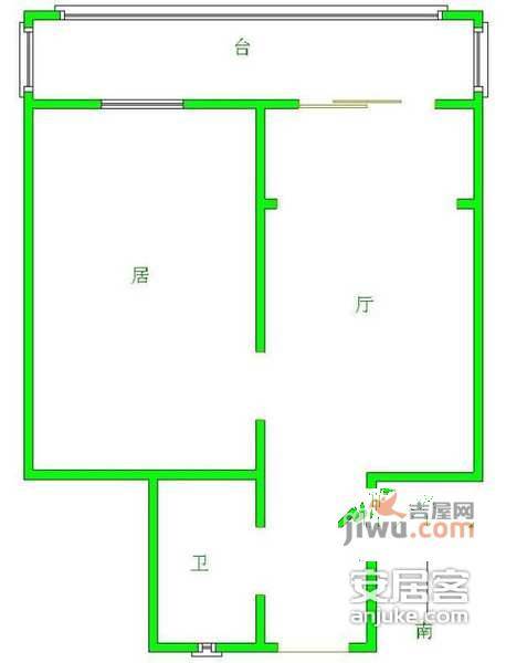 佳荣里1室1厅1卫72㎡户型图