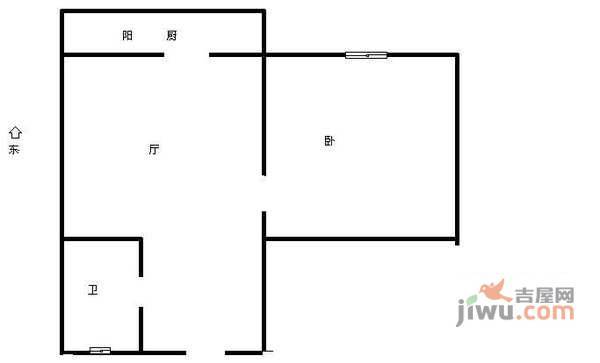 佳荣里1室1厅1卫72㎡户型图