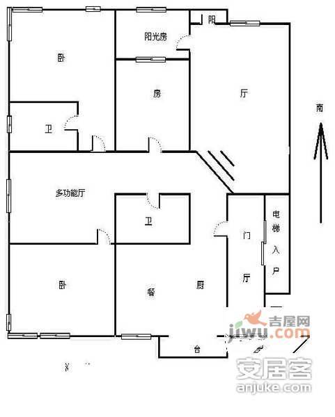 半岛豪庭3室3厅2卫190㎡户型图