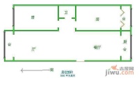 可园东里2室2厅1卫81㎡户型图