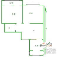 治国里2室1厅1卫84㎡户型图