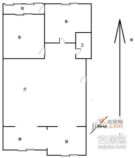 天华里3室2厅2卫124㎡户型图