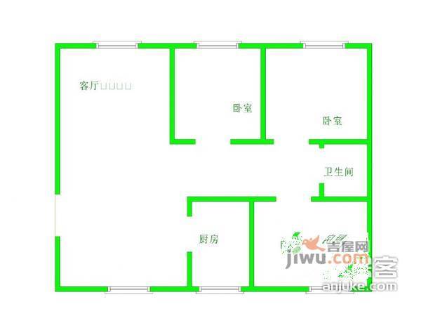 东海花园3室1厅1卫103㎡户型图