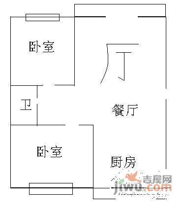 风湖里2室1厅1卫112㎡户型图