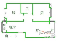燕宇艺术城2室2厅1卫116㎡户型图
