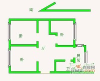 湘江里3室1厅1卫65㎡户型图