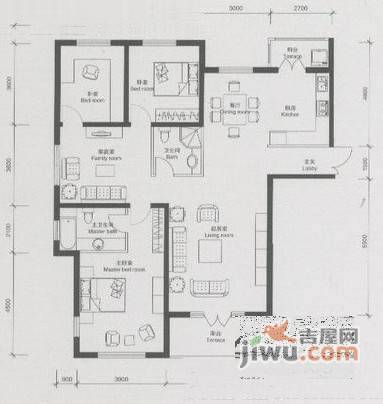 卡梅尔4室2厅3卫268㎡户型图