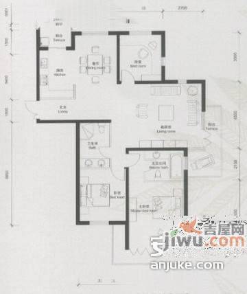 卡梅尔3室3厅2卫202㎡户型图