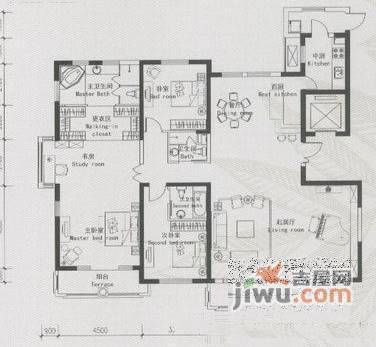 卡梅尔4室2厅3卫268㎡户型图