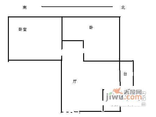 华宜里2室1厅1卫62㎡户型图