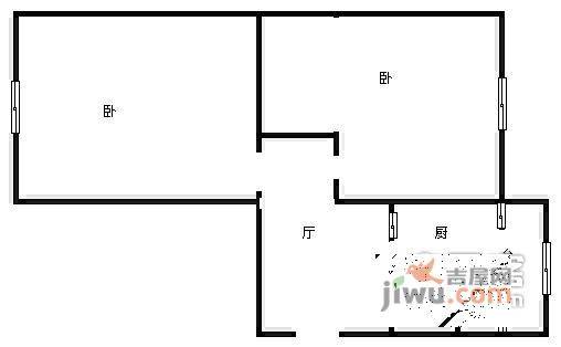 佳园南里2室1厅1卫82㎡户型图