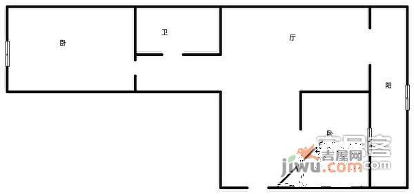 佳园南里2室1厅1卫82㎡户型图