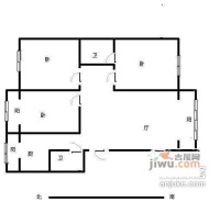 地华里3室2厅2卫128㎡户型图