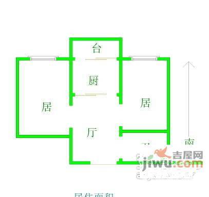 环湖东里2室1厅1卫84㎡户型图