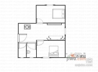 俊城浅水湾2室1厅1卫126㎡户型图