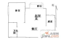 裕川家园1室1厅1卫59㎡户型图