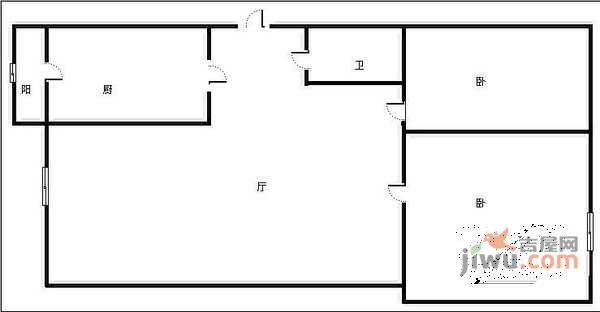 紫瑞园2室1厅1卫84㎡户型图