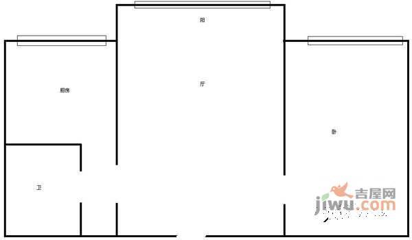 瑞益园1室1厅1卫85㎡户型图