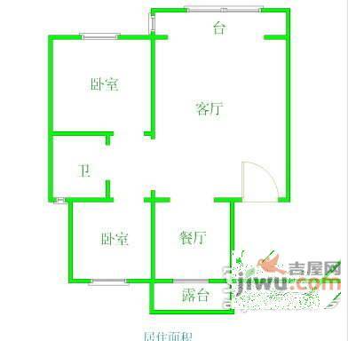 宝翠花都瞰景园2室2厅1卫120㎡户型图