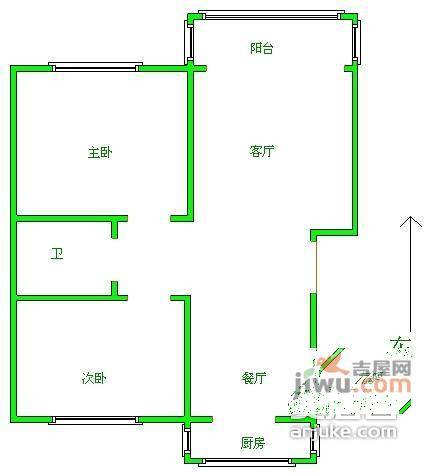 唐山里3室1厅1卫93㎡户型图