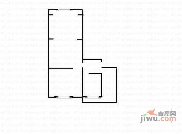 航天北里2室2厅1卫92㎡户型图