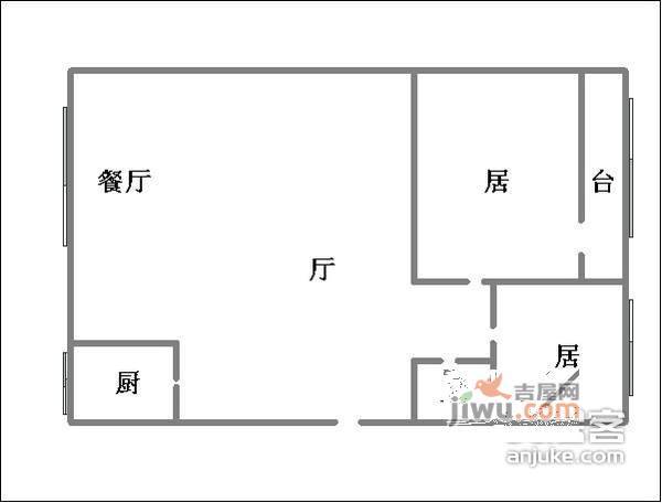 和睦西里2室2厅1卫户型图