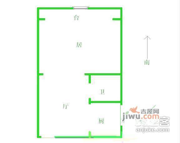 恩德西里1室1厅1卫45㎡户型图