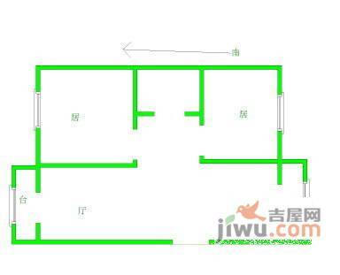 荷香园2室2厅1卫930㎡户型图