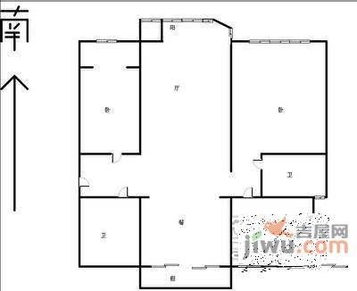 世纪城3室2厅1卫236㎡户型图