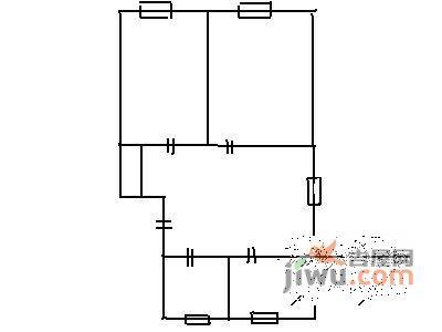 龙海公寓2室2厅1卫96㎡户型图