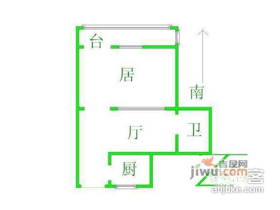 纯真里1室1厅1卫75㎡户型图