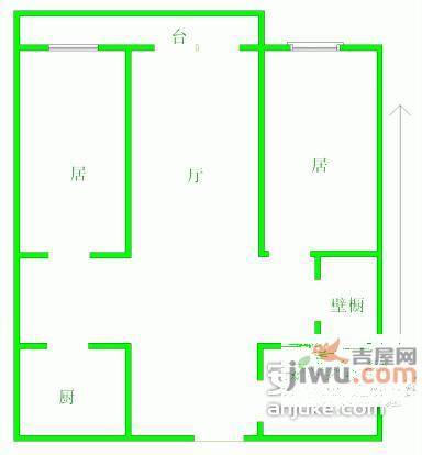 纯真里2室1厅1卫88㎡户型图