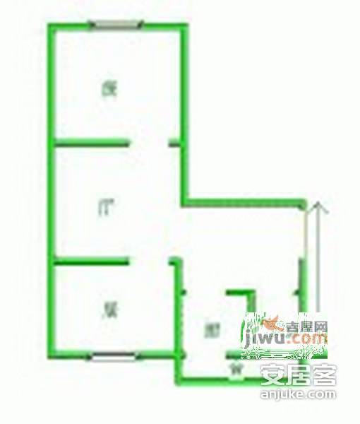 中山门东里2室1厅1卫85㎡户型图