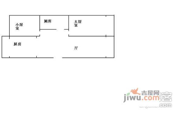 中山门东里2室2厅1卫100㎡户型图