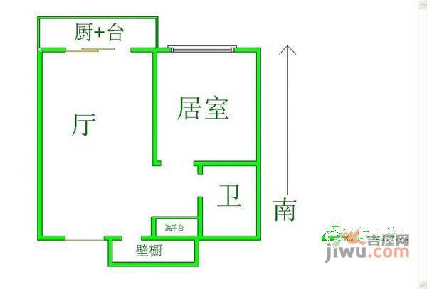 纪发公寓1室1厅1卫76㎡户型图