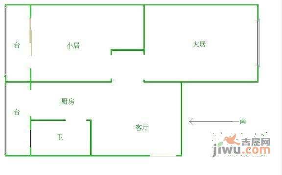 纪发公寓1室1厅1卫76㎡户型图