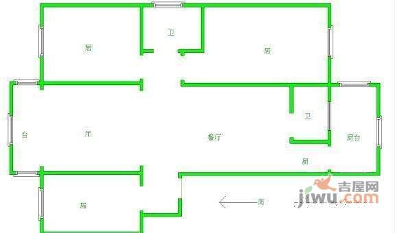 燕宇花园3室2厅2卫155㎡户型图