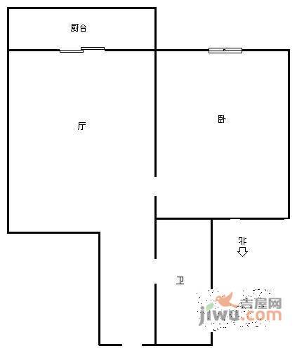 惠森花园1室1厅1卫95㎡户型图