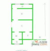幸福北里1室1厅1卫66㎡户型图
