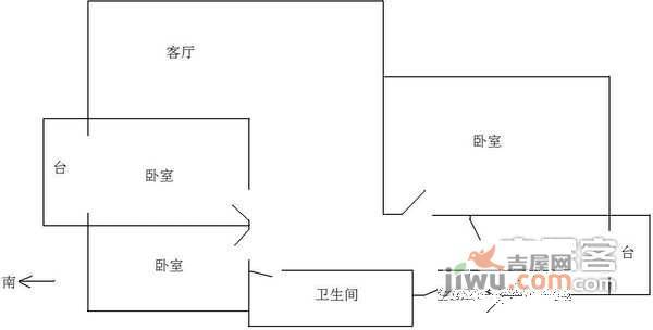 中嘉花园3室2厅1卫133㎡户型图