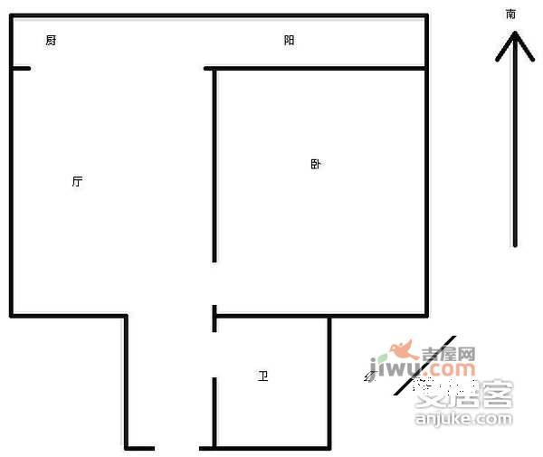 华馨公寓1室1厅1卫175㎡户型图