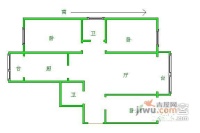 华馨公寓3室2厅2卫140㎡户型图