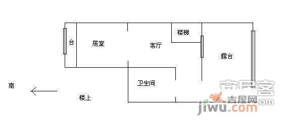 金霞里小区2室1厅1卫84㎡户型图