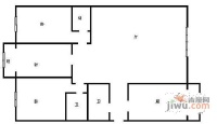 航宇公寓3室2厅1卫125㎡户型图