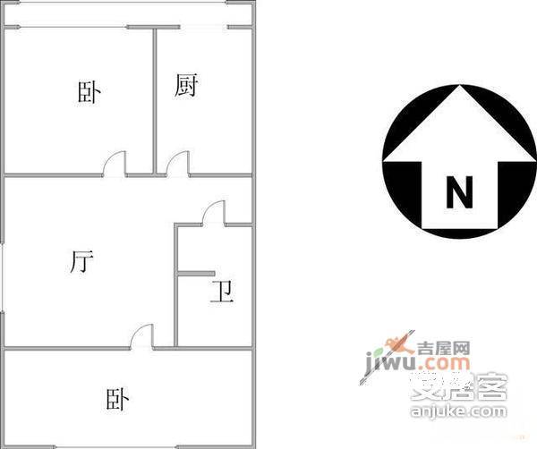 广丰园2室2厅1卫115㎡户型图